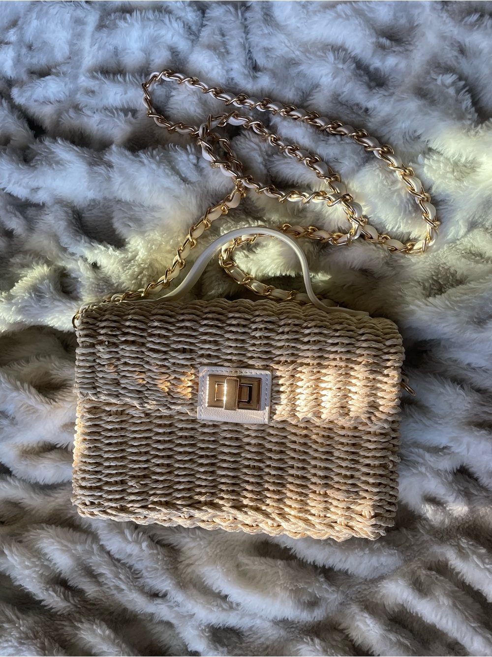 Like Dreams Straw Crossbody Mini Bag